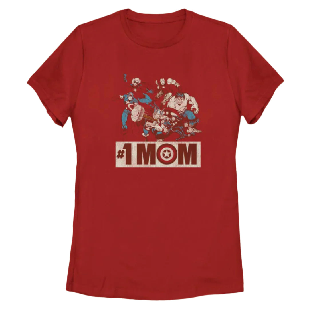 Women's Marvel Distressed #1 Mom T-Shirt